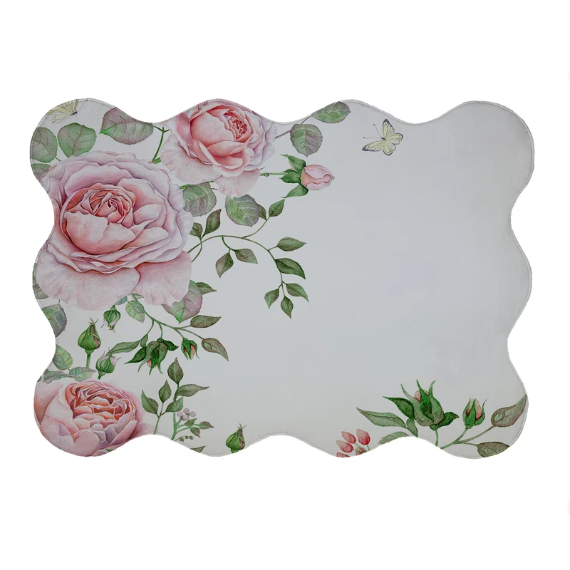 پادری مدل دالبر طرح گل کد 5937 سایز 80x110 سانتی متر