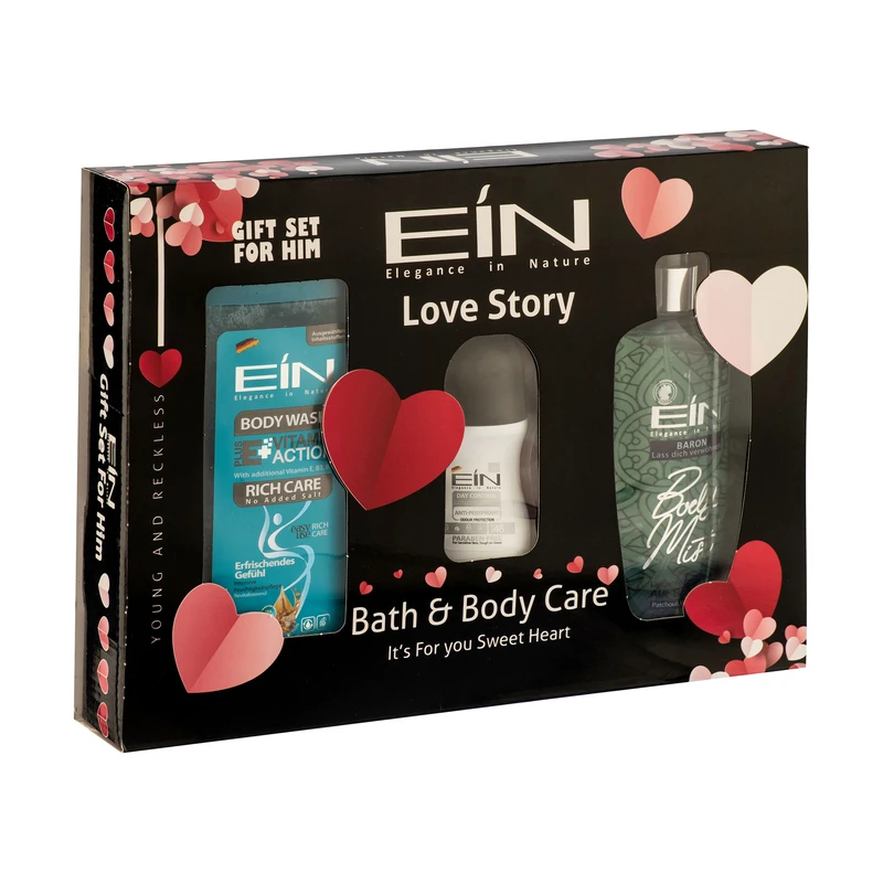 ست بهداشتی مردانه ای آی ان مدل Love-Story مجموعه 3 عددی
