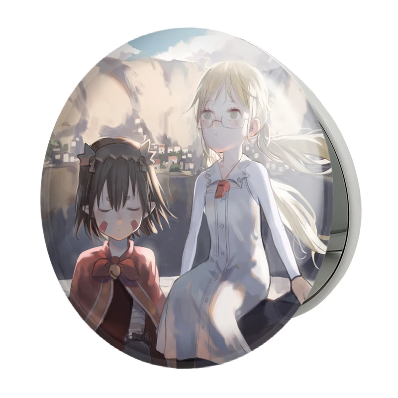 آینه جیبی خندالو طرح ریکو و ریگ انیمه ساخته شده پرتگاه Made in Abyss مدل تاشو کد 22084 
