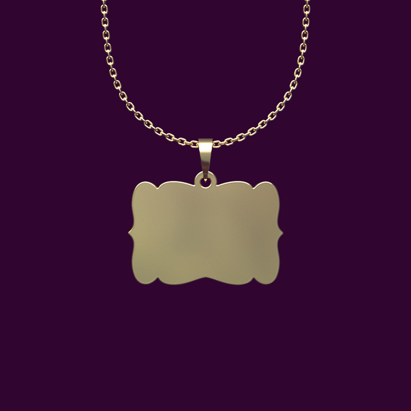 گردنبند طلا 18 عیار زنانه مدوپد مدل شکل هندسی کد P2-1-1311