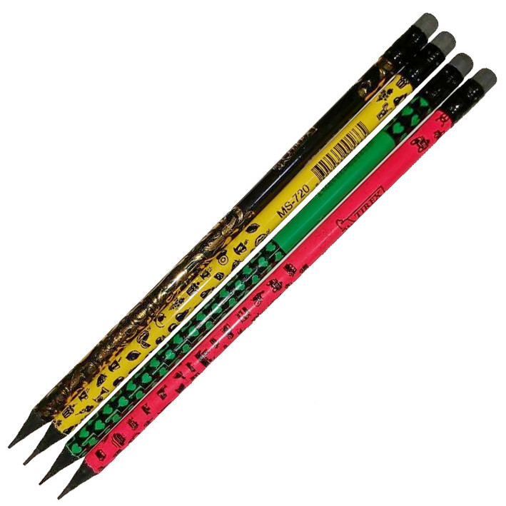 مداد مشکی تیرکس مدل ذغالی کد ms720  بسته 4 عددی