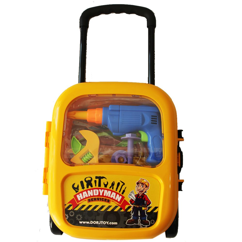 ست اسباب بازی ابزار نجاری مدل چمدانی چرخ دار -  - 1