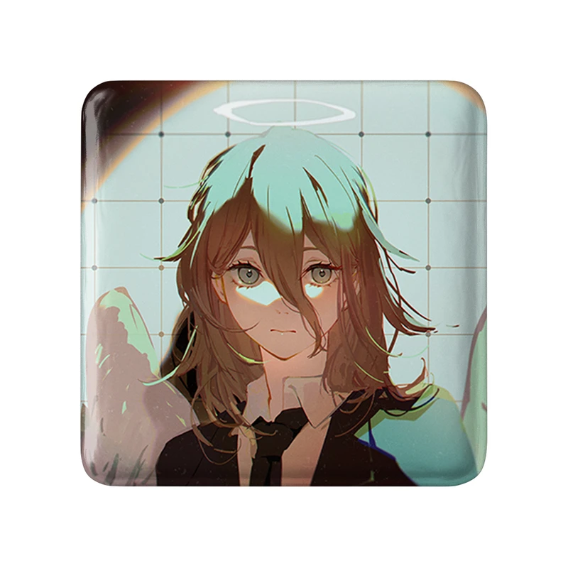 مگنت خندالو طرح انجل انیمه مرد اره ای Chainsaw Man  مدل مربعی کد 22332