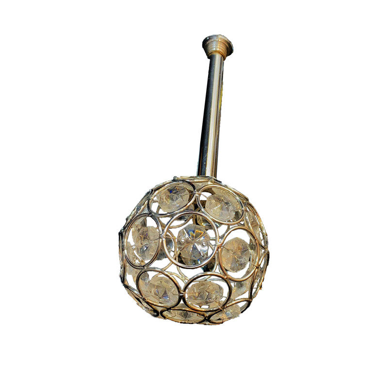 شرابه و گل میخ پرده مدل کریستال براق لی لوکس مجموعه دو عددی