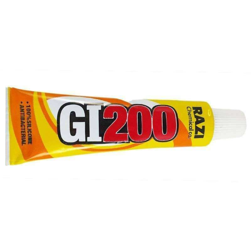 چسب آکواریوم رازی مدل جی آی 200 سیلیکونی وزن 30 گرم بسته 2 عددی