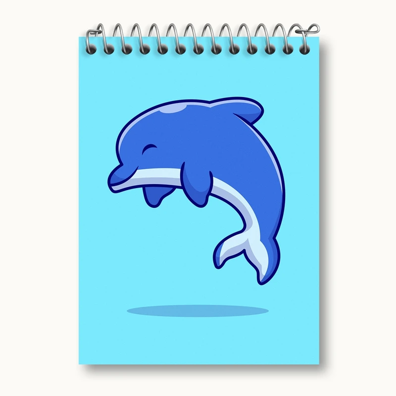 دفتر یادداشت 50 برگ خندالو مدل حیوانات بامزه دلفین کد 25413