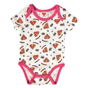 بادی آستین کوتاه نوزادی مدل 2525 SUPERGIRL