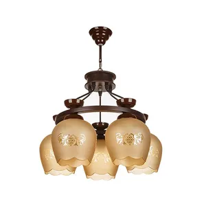  لوستر 5 شعله چوبینه کد C562/5