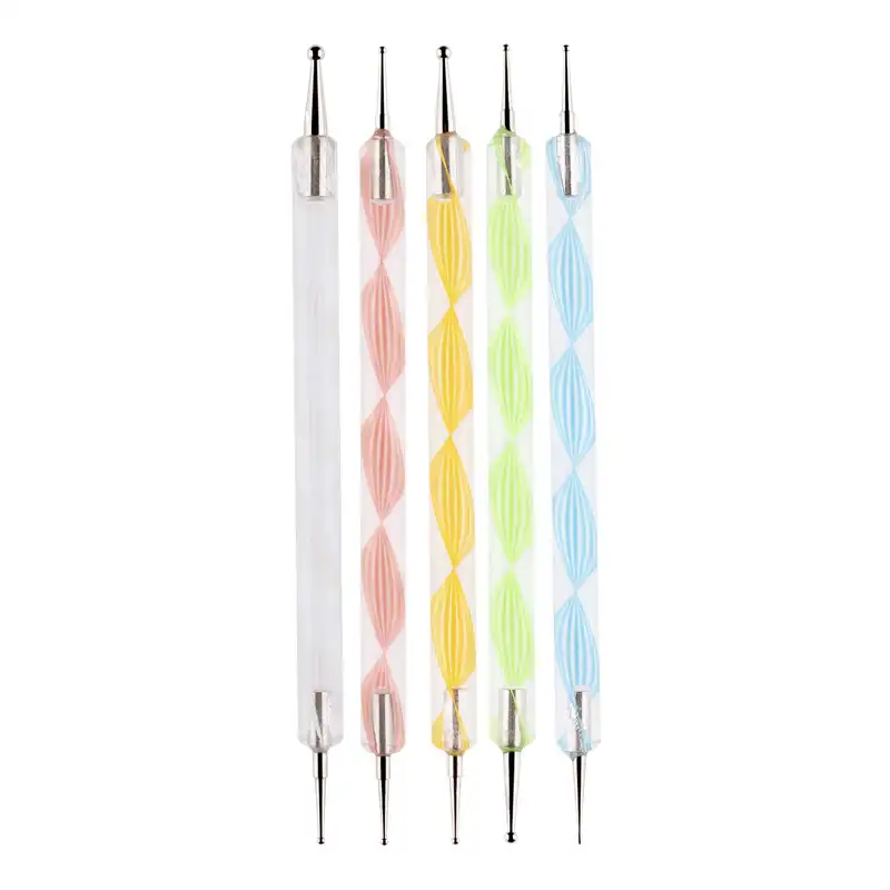 قلم طراحی ناخن مدل داتینگ کد T01 بسته 5 عددی