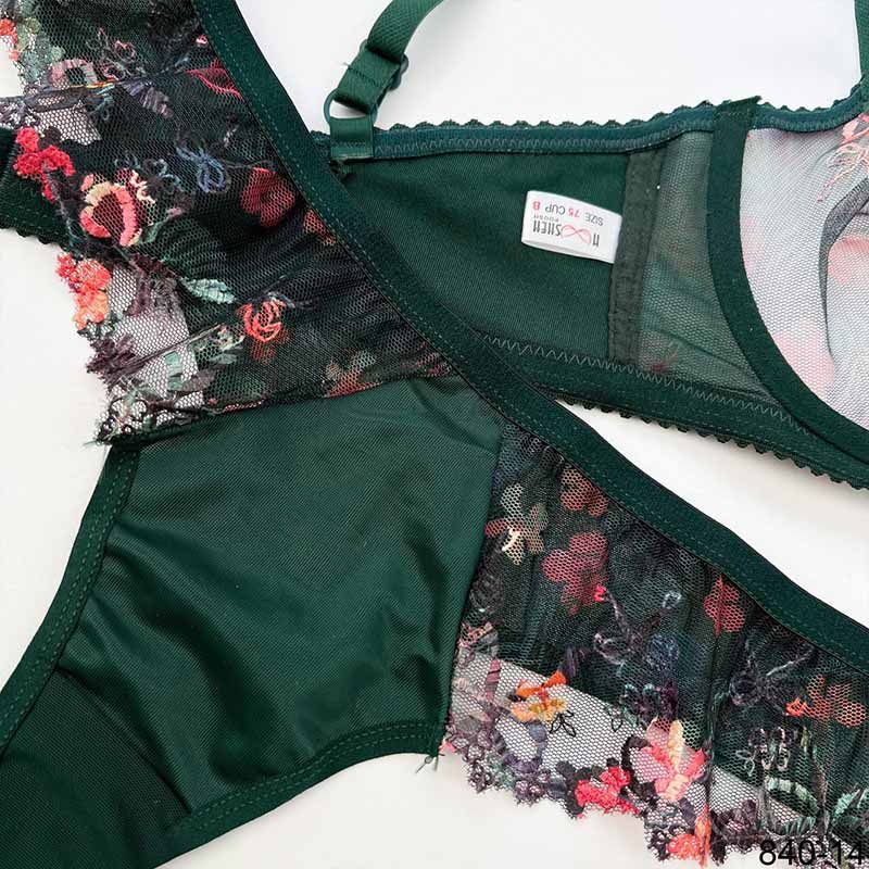 ست شورت و سوتین زنانه نوشه پوش مدل فانتزی فنردار توری کد 84014 -  - 8
