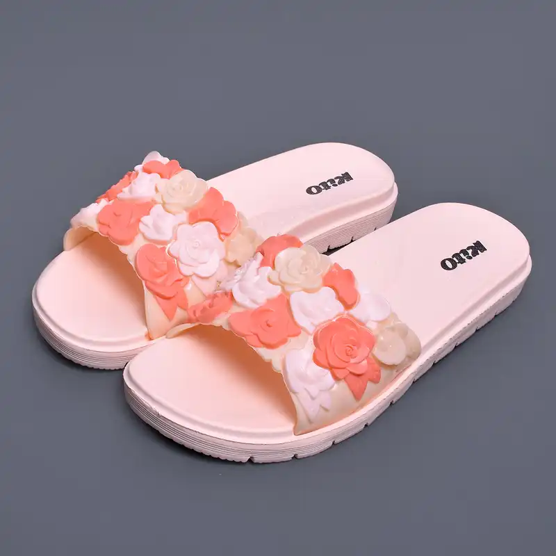 دمپایی زنانه کیتو مدل گل برجسته کد GB.2438