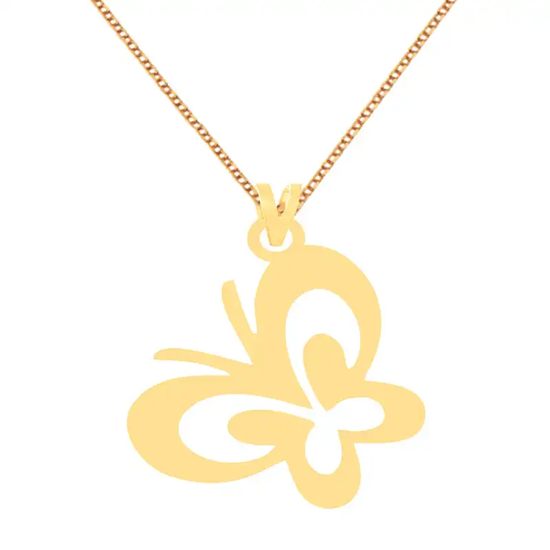 گردنبند طلا 18 عیار زنانه الن نار مدل طرح پروانه ELN70078