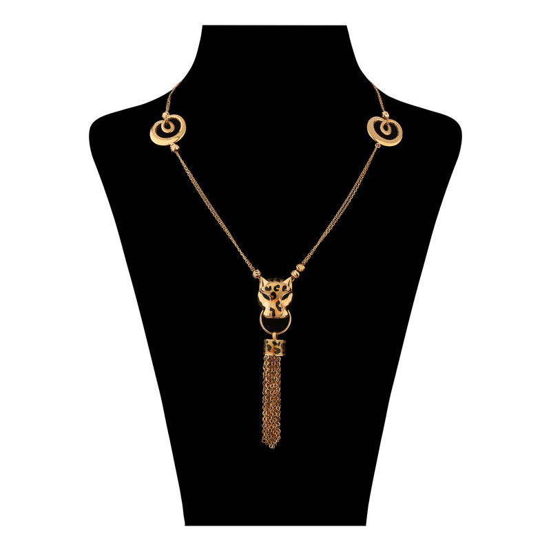 گردنبند طلا 18 عیار زنانه با طرح حلقهای (فلامینگو) صلاحی گلد مدل 16642