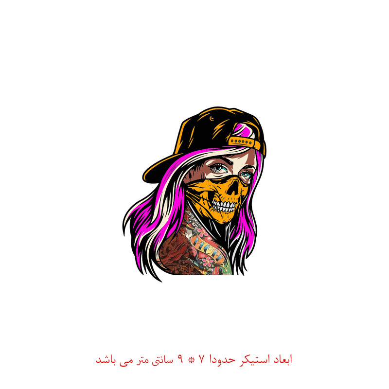 برچسب لپ تاپ طرح دختر گانگستری کد 1924