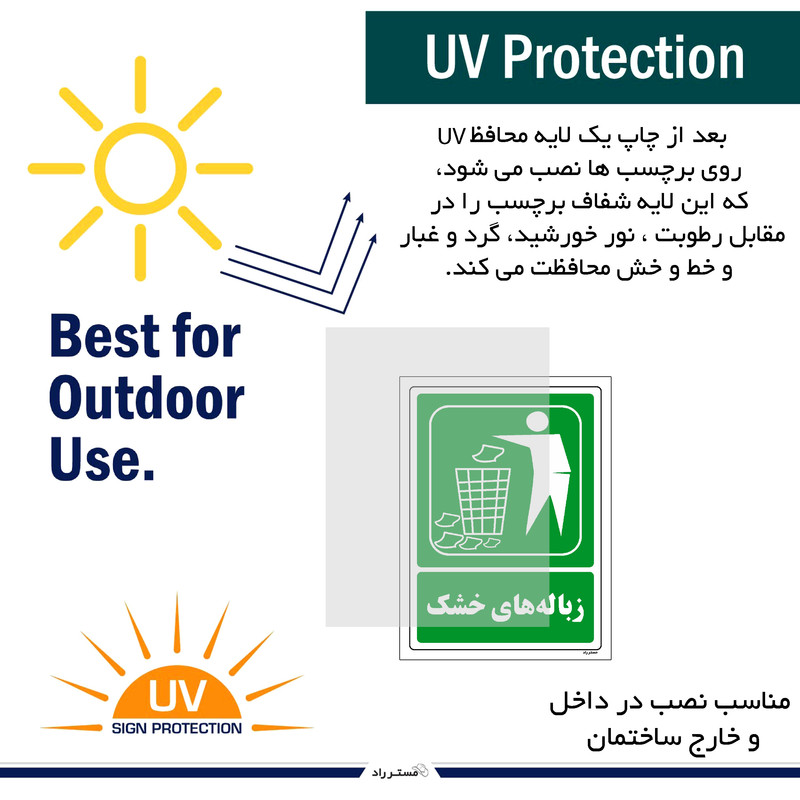 برچسب ایمنی مستر راد طرح زباله های خشک مدل HSE-OSHA-0020