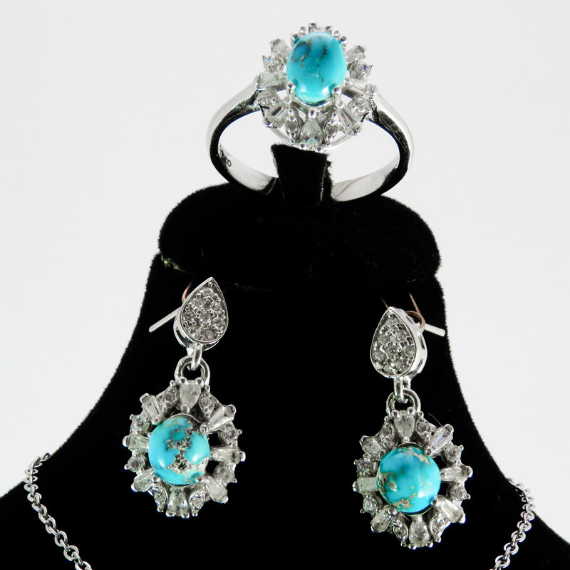 نیم ست نقره زنانه کد AV019-2