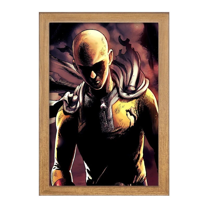 تابلو خندالو مدل سایتاما انیمه مرد تک مشتی One Punch Man  کد 11378