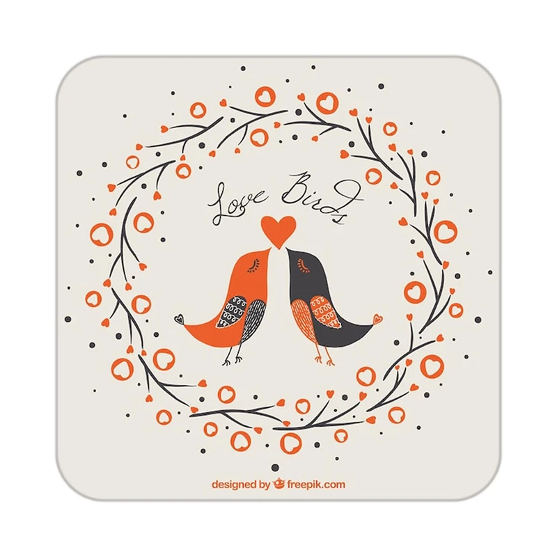 زیر لیوانی کاکتی طرح عاشقانه مدل mp37645