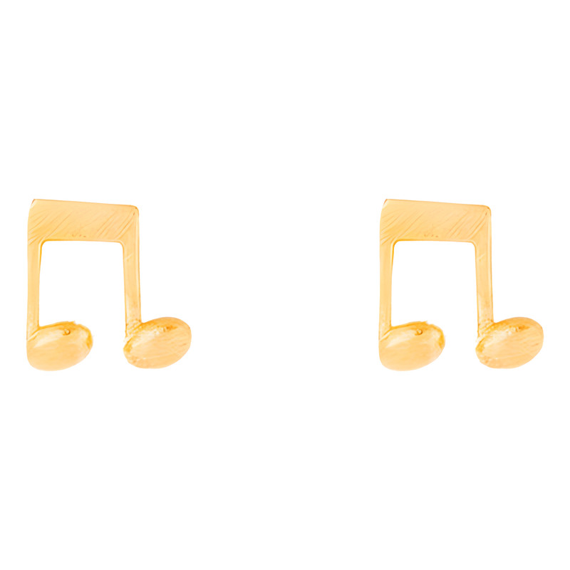 گوشواره میخی طلا 18 عیار زنانه کیا گالری مدل نت موسیقی کد EM236