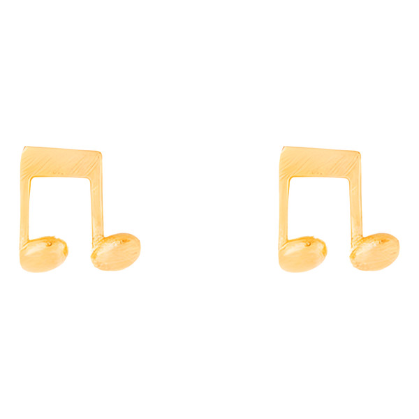 گوشواره میخی طلا 18 عیار زنانه کیا گالری مدل نت موسیقی کد EM236