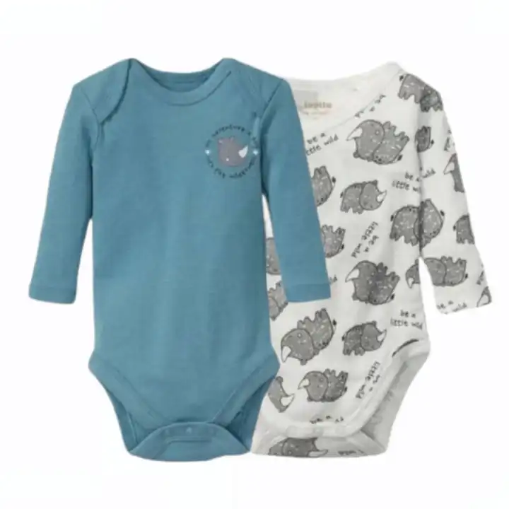 بادی آستین بلند نوزادی لوپیلو مدل IAN 313890 مجموعه دو عددی