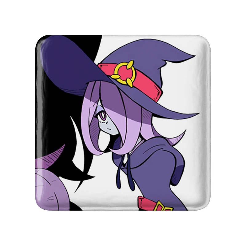 مگنت خندالو طرح سوسی انیمه جادوگران کوچک Little Witch Academia  مدل مربعی کد 22864
