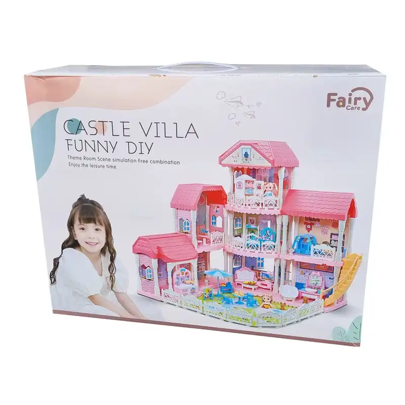 اسباب بازی طرح خانه عروسکی مدل CASTLE VILLA FUNNY DIY کد 430009