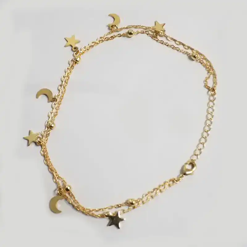 پابند زنانه مدل ماه و ستاره