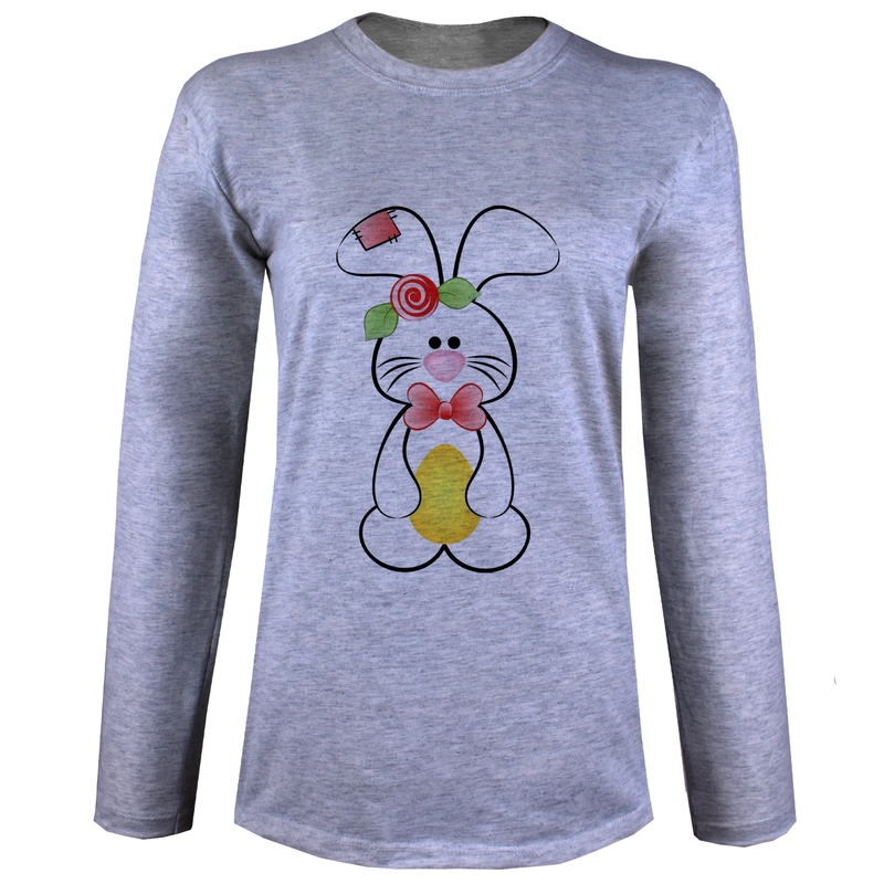 تی شرت آستین بلند زنانه مدل خرگوش X30