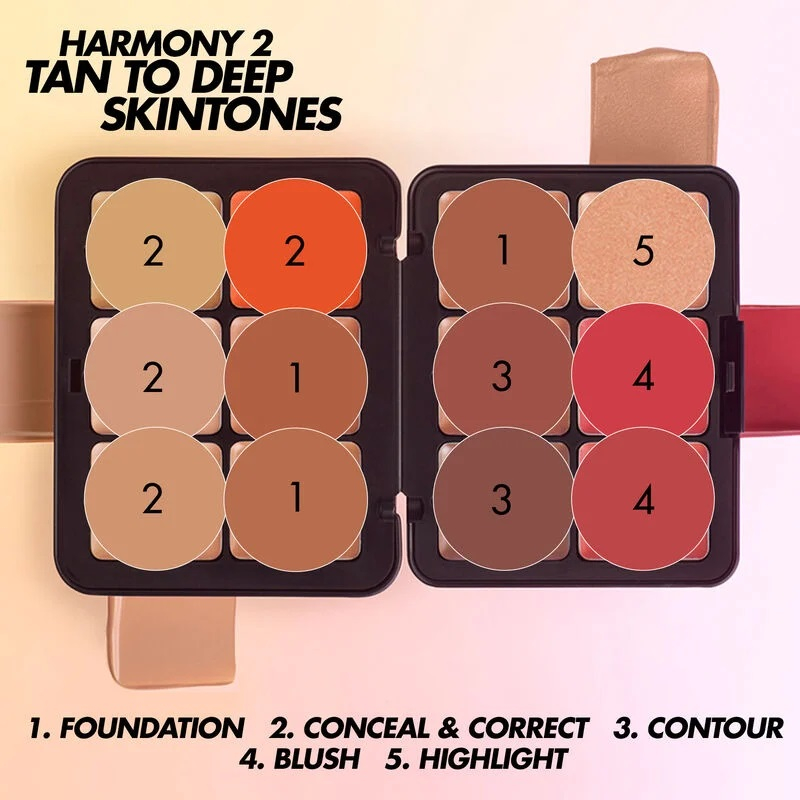 پالت کانتورینگ و گریم میکاپ فور اور مدل Harmony شماره 2
