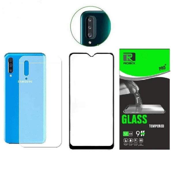محافظ صفحه نمایش و پشت گوشی روبیکس مدل FLA20sمناسب برای گوشی موبایل سامسونگ Galaxy A20s به همراه محافظ لنز دوربین