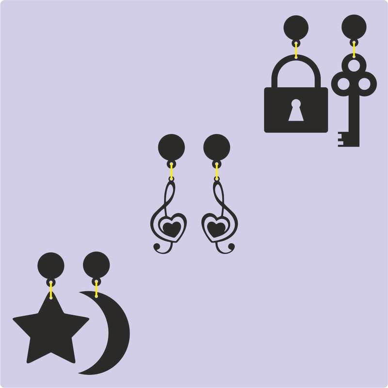 گوشواره دخترانه کد 308 مجموعه 3 عددی