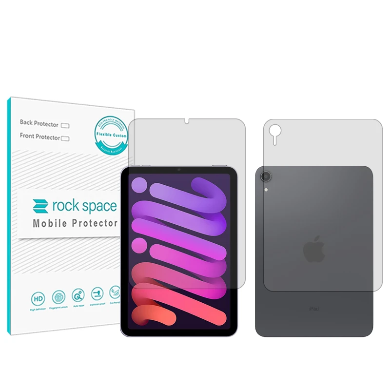 محافظ صفحه نمایش شفاف راک اسپیس مدل Hygel مناسب برای تبلت اپل iPad mini (2021) به همراه محافظ پشت تبلت
