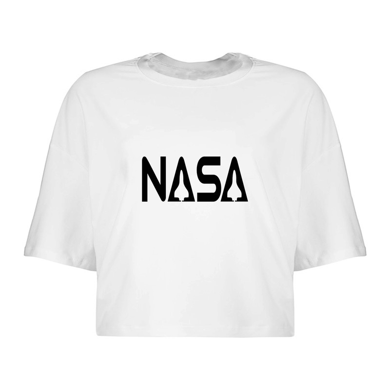 کراپ تاپ آستین کوتاه زنانه مدل ناسا کد L152 S