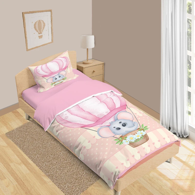 سرویس روتختی 1 نفر 5 تکه نوپه هوم مدل فیل و بالن T6310