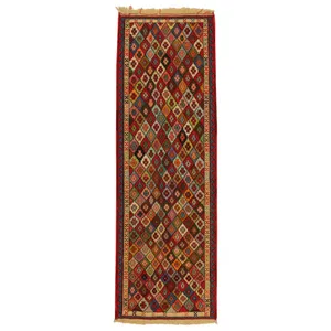 گلیم دستبافت کناره طول دو متر مدل ورنی کد 990904