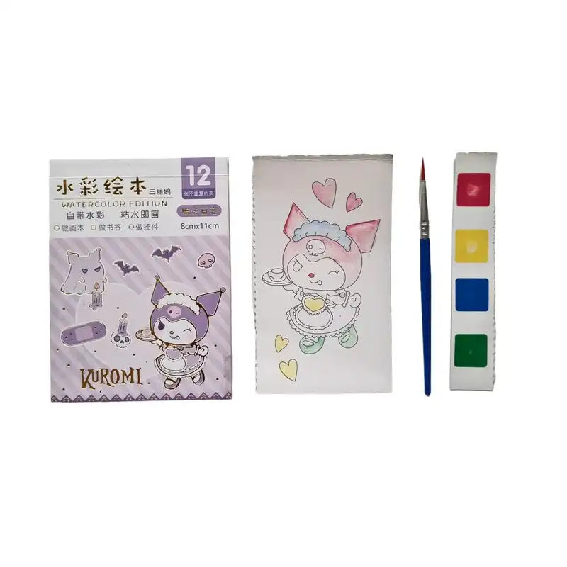 دفتر آبرنگی 12 برگ طرح کرومی