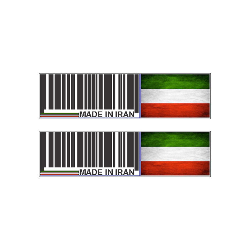  برچسب بدنه خودرو رایسان طرح لچکی ایران کد SL053 بسته دو عددی