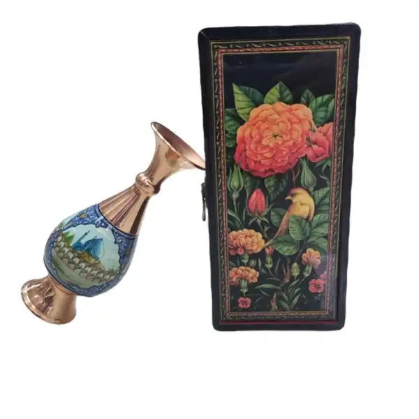گلدان مسی مدل نقاشی طرح ابنیه