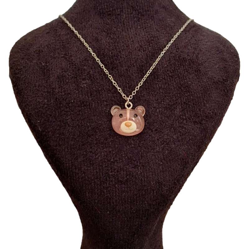 گردنبند دخترانه مدل خرس شب تاب گردنبند دخترانه مدل خرس شب تاب