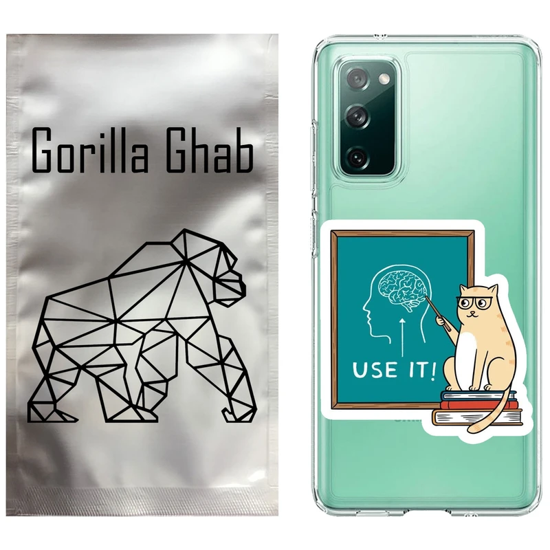 کاور گوریلا قاب مدل CLG کد 95 طرح گربه عاقل مناسب برای گوشی موبایل سامسونگ Galaxy S20 FE