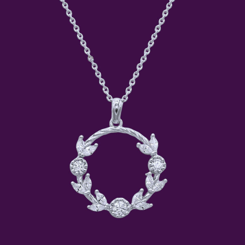 گردنبند نقره زنانه مدل گندم