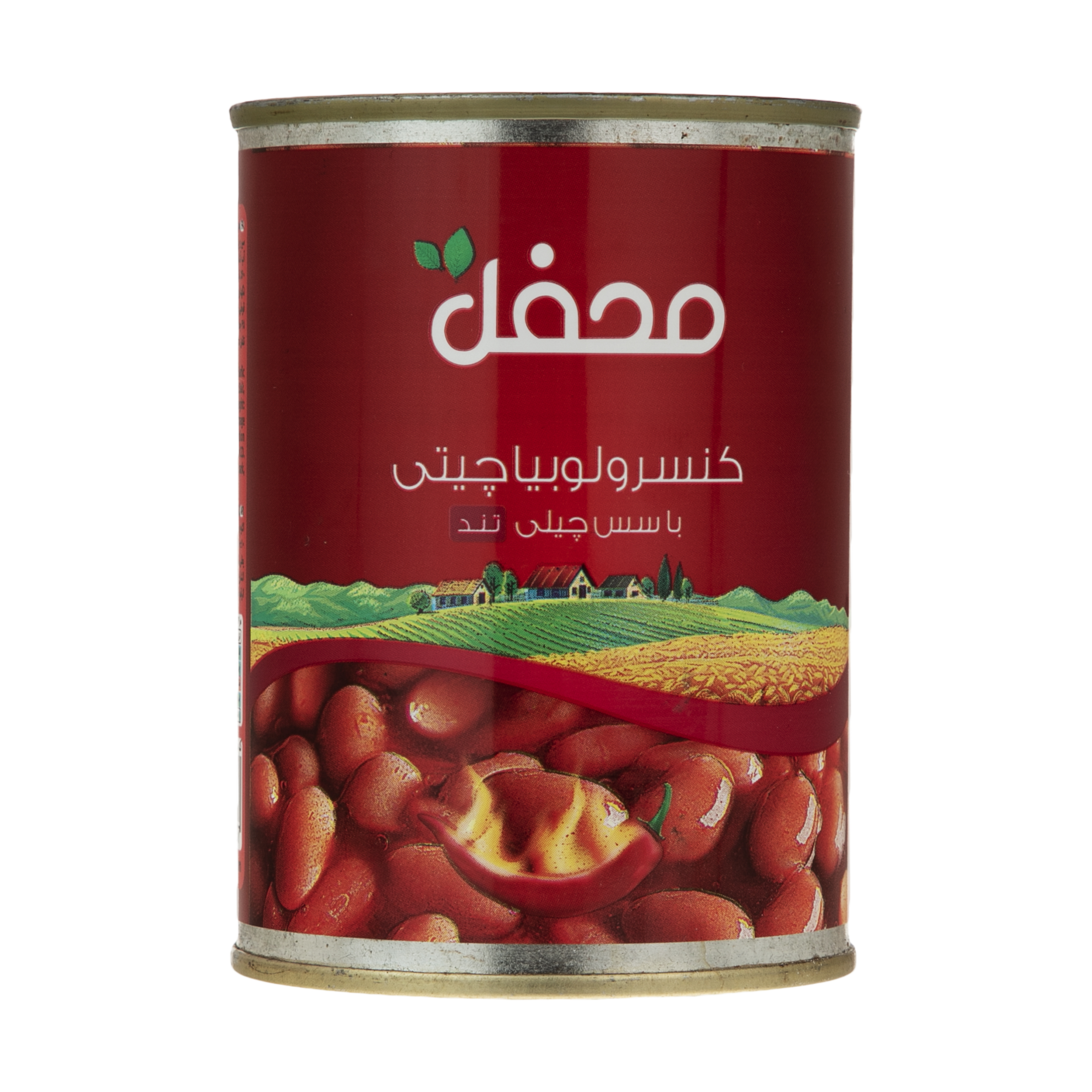 کنسرو لوبیا چیتی محفل در سس چیلی - 380 گرمی