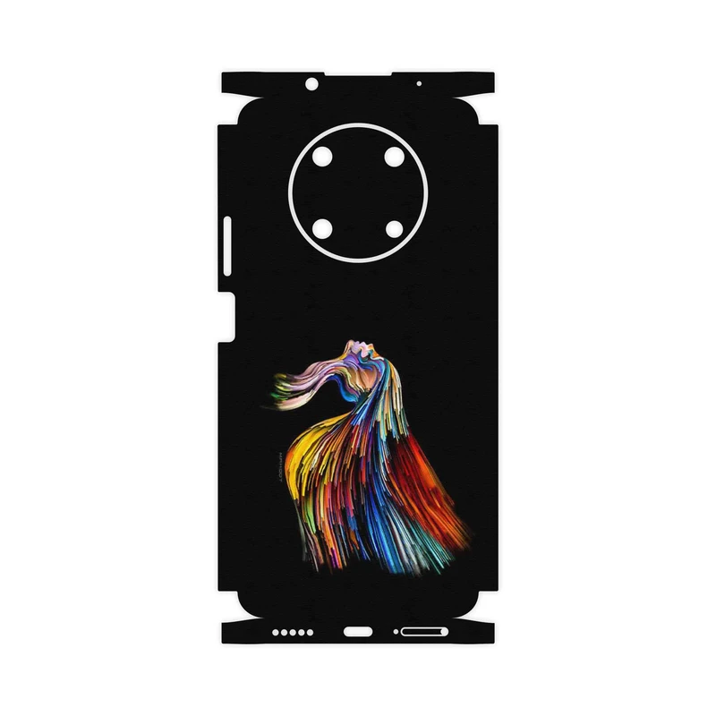 برچسب پوششی ماهوت مدل Rainbow Hair Digital Art-FullSkin مناسب برای گوشی موبایل هوآوی Nova Y90