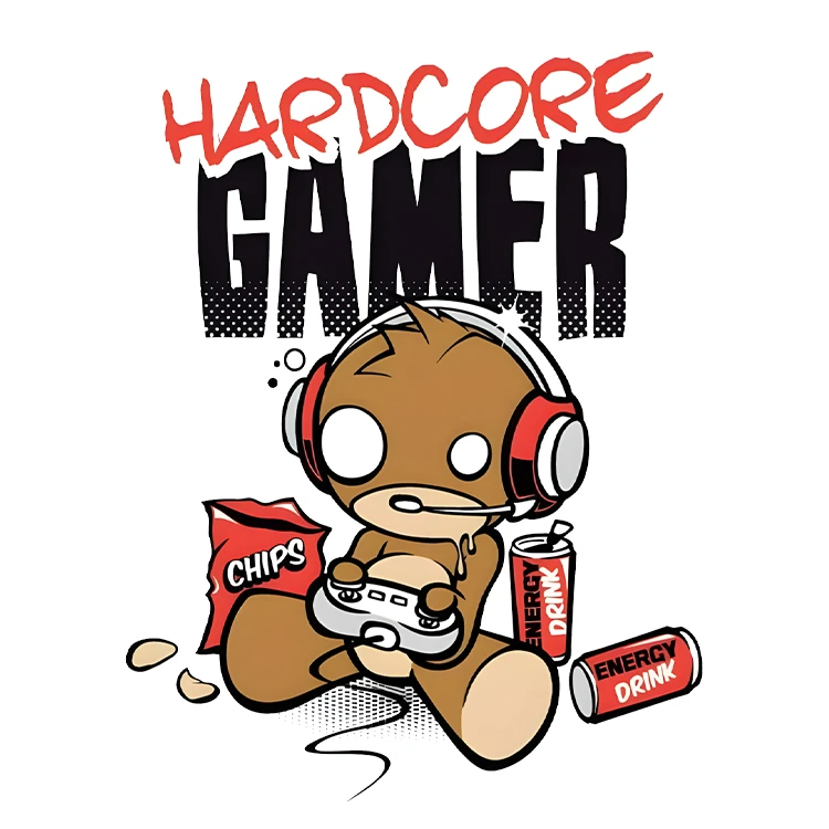 استیکر پارچه و لباس پاد آفرین مدل کارتونی گیمر کد S3712