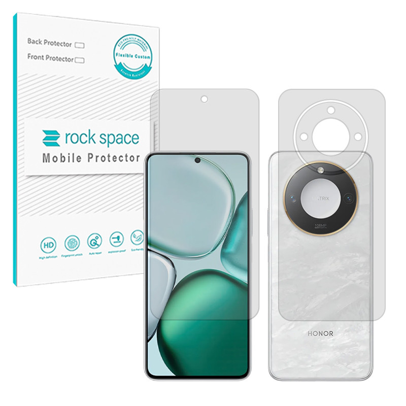 محافظ صفحه نمایش مات راک اسپیس مدل Resistant مناسب برای گوشی موبایل آنر X9c Smart به همراه محافظ پشت گوشی 