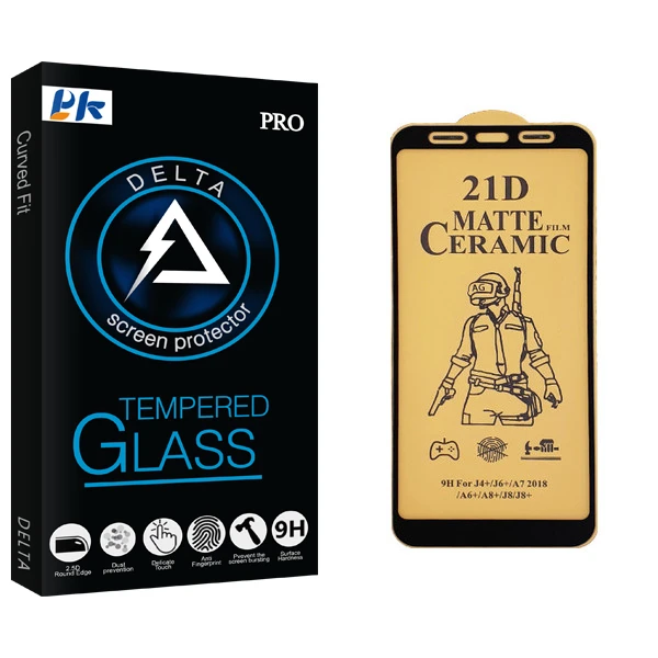محافظ صفحه نمایش سرامیکی پی کی مدل Delta Glass مناسب برای گوشی موبایل سامسونگ Galaxy J4 Plus