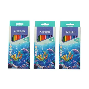 مداد رنگی 12 رنگ کسری مدل پری دریایی بسته 3عددی