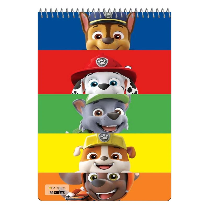 دفتر نقاشی 50 برگ سیمی کارنیکا طرح سگ های نگهبان paw patrol کد 16044