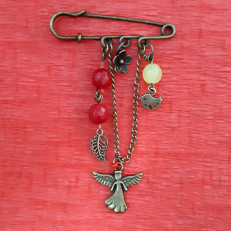 سنجاق سینه دخترانه مدل فرشته کد 1488